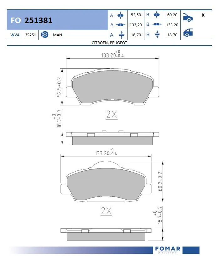 Brake Pad Set, disc brake